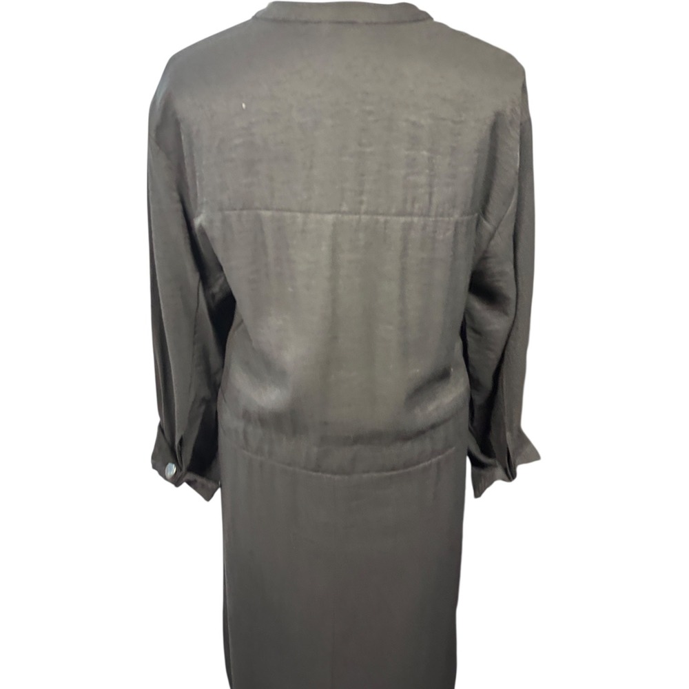 Karol Basic Black Long Sleeve Button Midi Dress W… - image 3